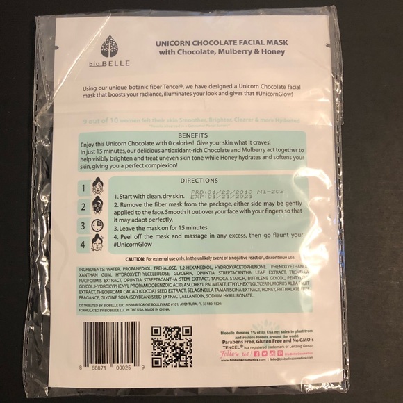 💋5/$15 perfect radiance unicorn glow facial mask - Picture 2 of 2